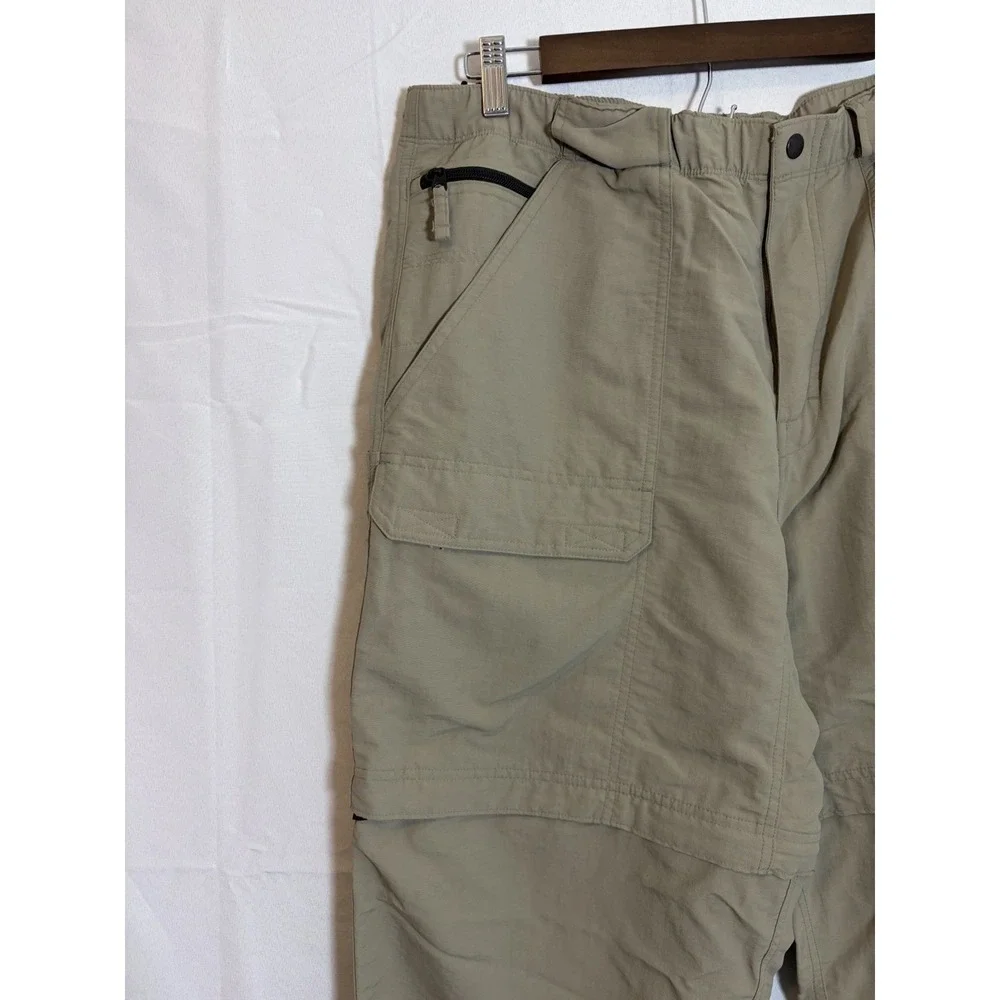 The North Face Pants Mens Size XL Khaki Convertible Zip-Off  Hiking Nylon Y2K